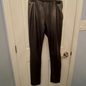 Danier Genuine Italian Leather Pants, Black, Size6